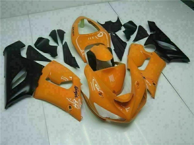 2005-2006 Orange Kawasaki ZX6R Bike Fairing