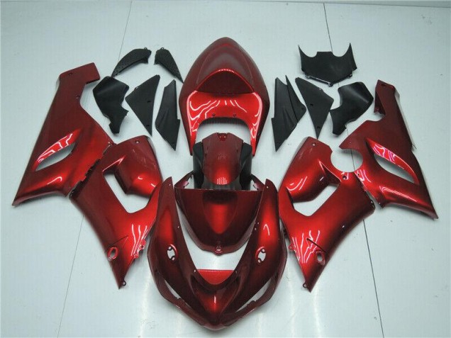 2005-2006 Candy Red Kawasaki ZX6R Motorcycle Fairing Kits 2005-2006 Candy Red Kawasaki ZX6R Motorcycle Fairing Kits