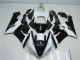 2005-2006 Black White Kawasaki ZX6R Moto Fairings