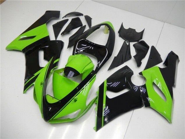 2005-2006 Green Black Kawasaki ZX6R Motor Fairings 2005-2006 Green Black Kawasaki ZX6R Motor Fairings