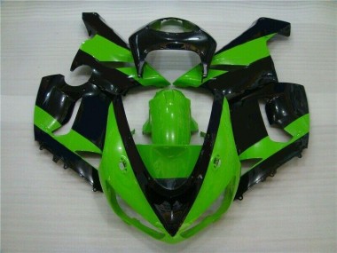 2005-2006 Green Black Kawasaki ZX6R Motorbike Fairing