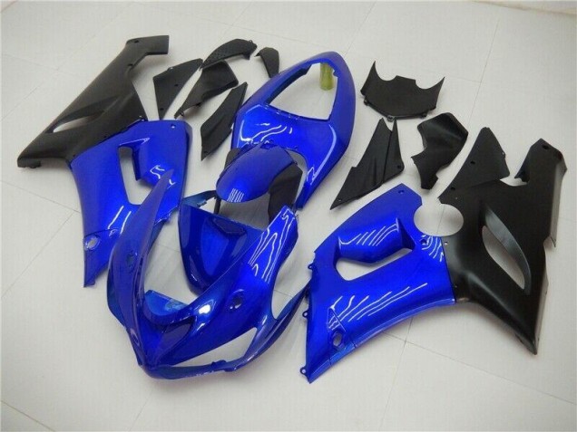 2005-2006 Blue Kawasaki ZX6R Bike Fairings