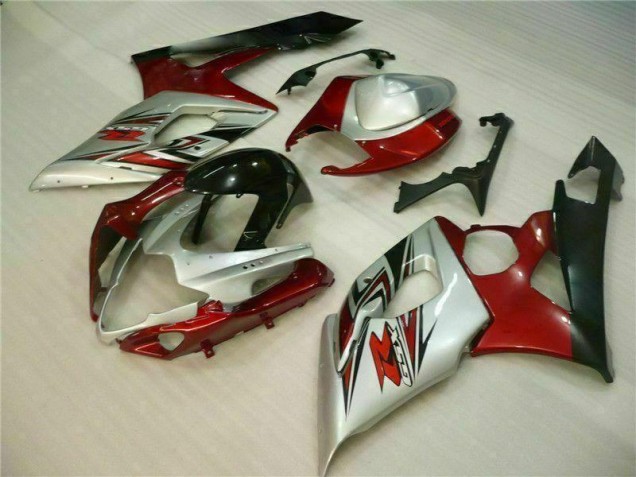 2005-2006 Red White Suzuki GSXR 1000 Bike Fairings 2005-2006 Red White Suzuki GSXR 1000 Bike Fairings