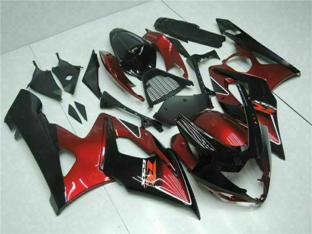 2005-2006 Red Black Suzuki GSXR 1000 Motorcycle Fairings & Bodywork 2005-2006 Red Black Suzuki GSXR 1000 Motorcycle Fairings & Bodywork