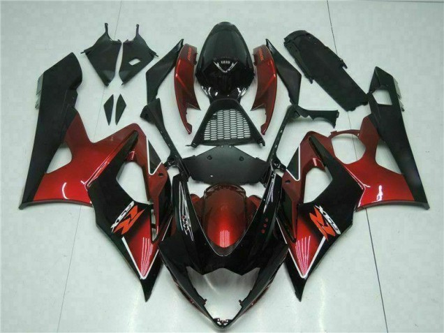 2005-2006 Red Black Suzuki GSXR 1000 Motorcycle Fairings & Bodywork 2005-2006 Red Black Suzuki GSXR 1000 Motorcycle Fairings & Bodywork