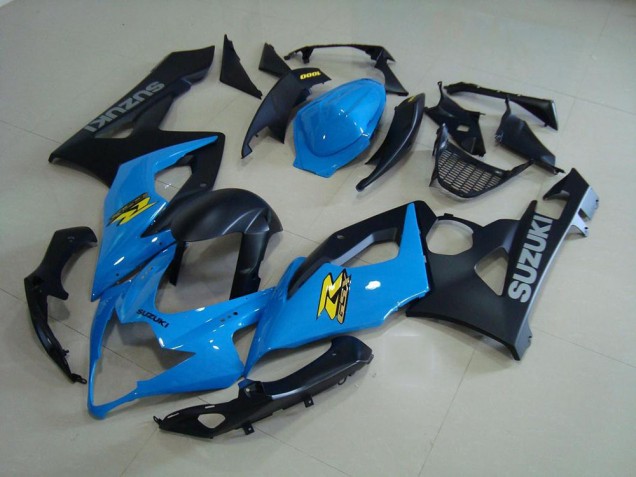 2005-2006 Blue and Matte Black Suzuki GSXR 1000 Bike Fairings 2005-2006 Blue and Matte Black Suzuki GSXR 1000 Bike Fairings