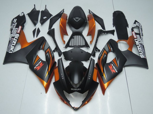 2005-2006 Brown and Matte Black Suzuki GSXR 1000 Replacement Motorcycle Fairings 2005-2006 Brown and Matte Black Suzuki GSXR 1000 Replacement Motorcycle Fairings