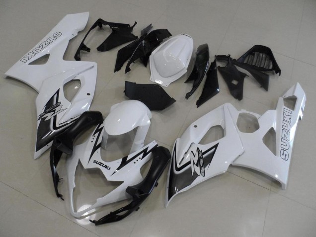 2005-2006 White and Black Suzuki GSXR 1000 Motorcyle Fairings 2005-2006 White and Black Suzuki GSXR 1000 Motorcyle Fairings