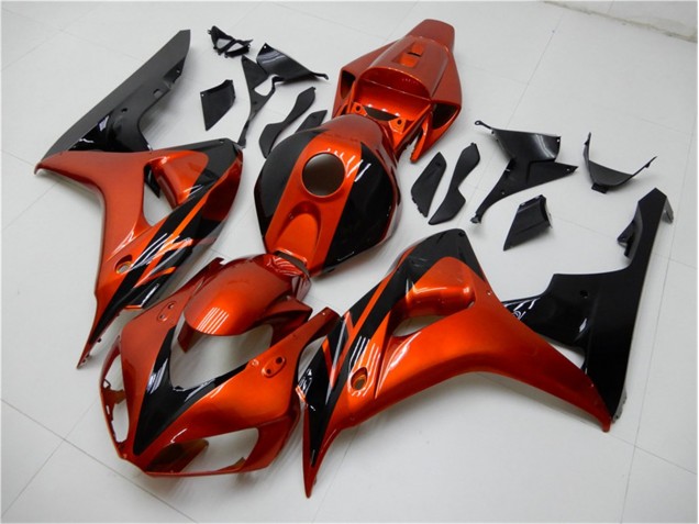 2006-2007 Orange Black Honda CBR1000RR Motorcycle Fairings Kit 2006-2007 Orange Black Honda CBR1000RR Motorcycle Fairings Kit