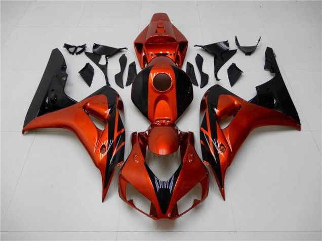 2006-2007 Orange Black Honda CBR1000RR Motorcycle Fairings Kit 2006-2007 Orange Black Honda CBR1000RR Motorcycle Fairings Kit