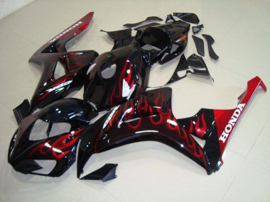 2006-2007 Red Flame Honda CBR1000RR Motorcylce Fairings