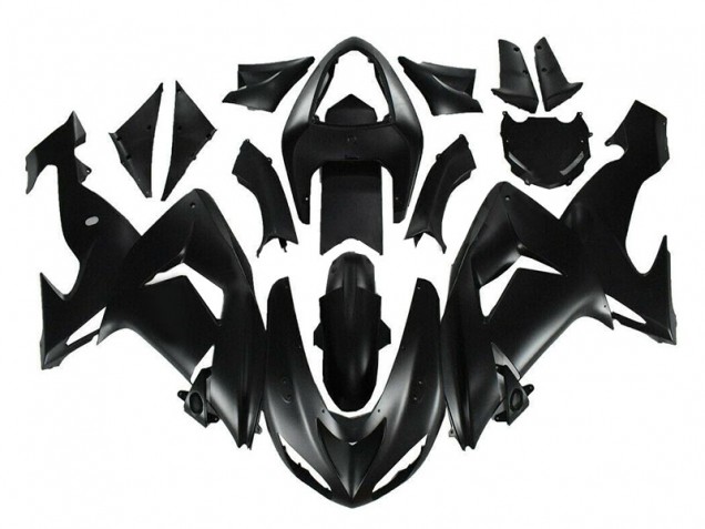 2006-2007 Matte Black Kawasaki ZX10R Motor Fairings 2006-2007 Matte Black Kawasaki ZX10R Motor Fairings