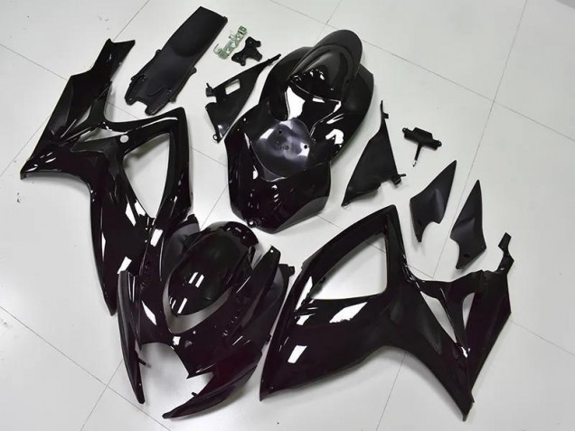 2006-2007 Glossy Black Suzuki GSXR 600/750 Bike Fairing 2006-2007 Glossy Black Suzuki GSXR 600/750 Bike Fairing