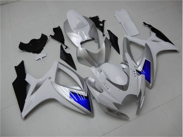 2006-2007 White Blue Suzuki GSXR 600/750 Motorcylce Fairings 2006-2007 White Blue Suzuki GSXR 600/750 Motorcylce Fairings