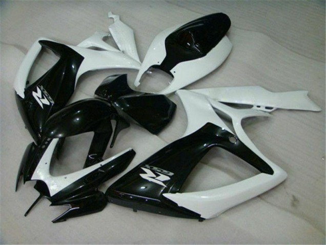 2006-2007 Black White Suzuki GSXR 600/750 Motorcycle Replacement Fairings 2006-2007 Black White Suzuki GSXR 600/750 Motorcycle Replacement Fairings