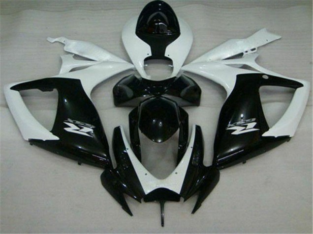 2006-2007 Black White Suzuki GSXR 600/750 Motorcycle Replacement Fairings 2006-2007 Black White Suzuki GSXR 600/750 Motorcycle Replacement Fairings
