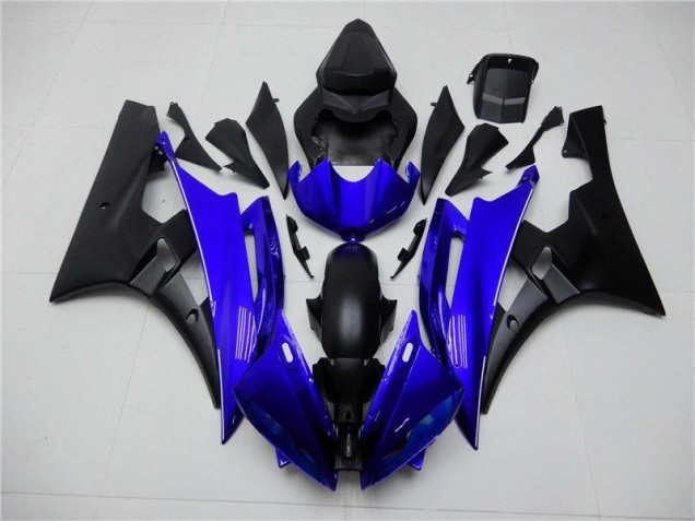 2006-2007 Blue Black Yamaha YZF R6 Motorcycle Replacement Fairings & Bodywork 2006-2007 Blue Black Yamaha YZF R6 Motorcycle Replacement Fairings & Bodywork