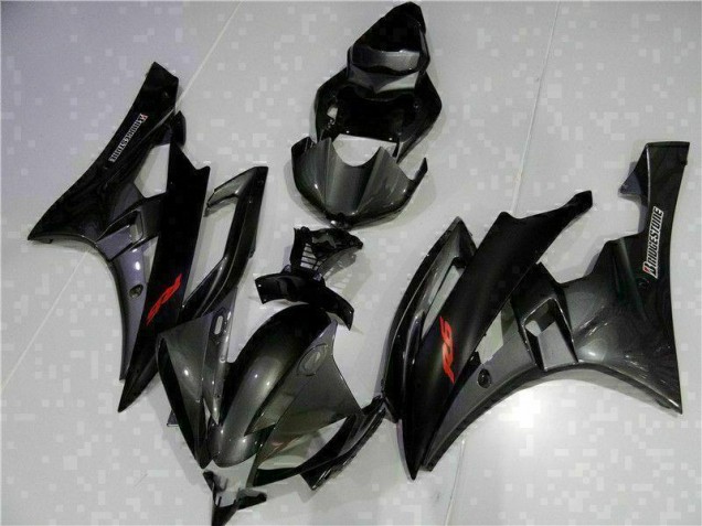 2006-2007 Grey Black Yamaha YZF R6 Motorcycle Bodywork 2006-2007 Grey Black Yamaha YZF R6 Motorcycle Bodywork