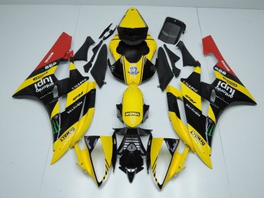 2006-2007 Yellow Black Monster Yamaha YZF R6 Motorcycle Bodywork