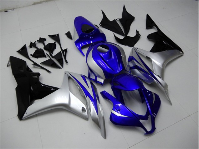 2007-2008 Blue Silver Black Honda CBR600RR Replacement Motorcycle Fairings 2007-2008 Blue Silver Black Honda CBR600RR Replacement Motorcycle Fairings