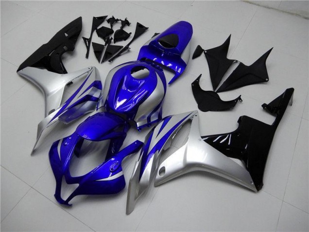 2007-2008 Blue Silver Black Honda CBR600RR Replacement Motorcycle Fairings 2007-2008 Blue Silver Black Honda CBR600RR Replacement Motorcycle Fairings
