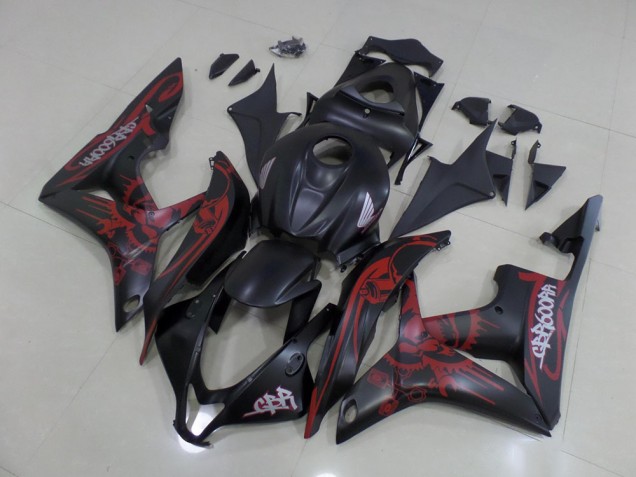 2007-2008 Black Red Honda CBR600RR Motorcycle Bodywork 2007-2008 Black Red Honda CBR600RR Motorcycle Bodywork