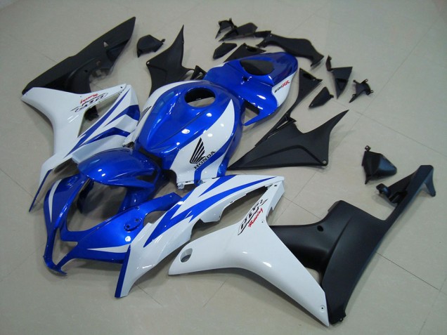 2007-2008 Blue White Matte Black Honda CBR600RR Motorcycle Replacement Fairings 2007-2008 Blue White Matte Black Honda CBR600RR Motorcycle Replacement Fairings