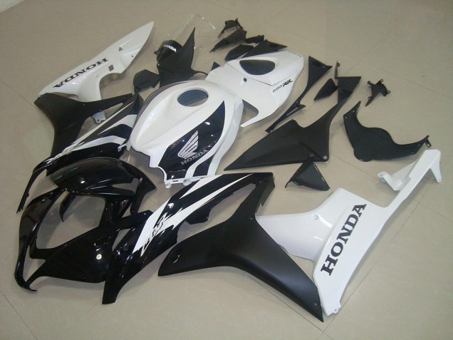 2007-2008 Matte Black White Honda CBR600RR Bike Fairing Kit 2007-2008 Matte Black White Honda CBR600RR Bike Fairing Kit
