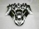2007-2008 Black White Kawasaki ZX6R Bike Fairings 2007-2008 Black White Kawasaki ZX6R Bike Fairings