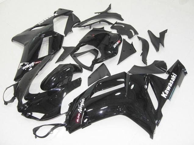 2007-2008 Glossy Black Kawasaki ZX6R Motorcycle Bodywork & Bodywork 2007-2008 Glossy Black Kawasaki ZX6R Motorcycle Bodywork & Bodywork