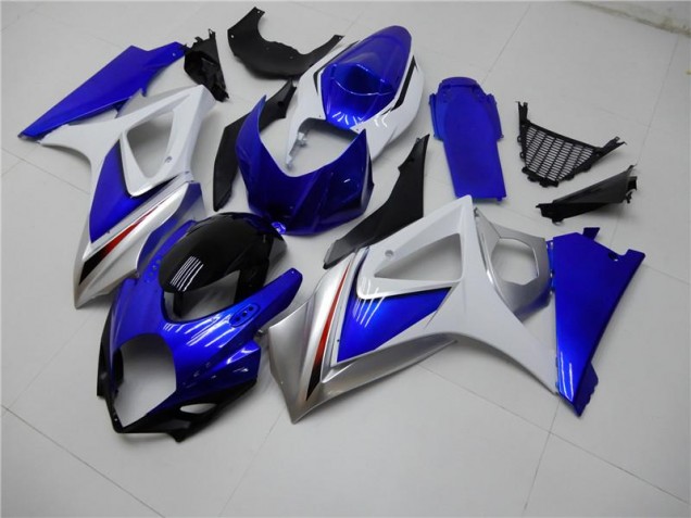2007-2008 Blue White Suzuki GSXR 1000 K7 Motorcycle Fairings 2007-2008 Blue White Suzuki GSXR 1000 K7 Motorcycle Fairings