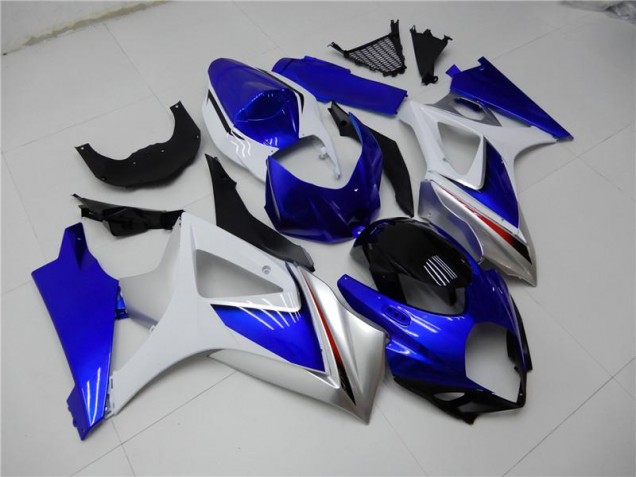 2007-2008 Blue White Suzuki GSXR 1000 K7 Motorcycle Fairings 2007-2008 Blue White Suzuki GSXR 1000 K7 Motorcycle Fairings
