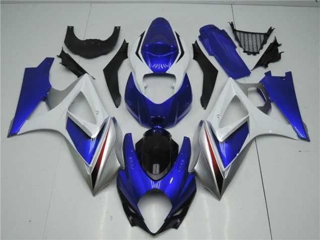 2007-2008 Blue White Suzuki GSXR 1000 K7 Motorcycle Fairings 2007-2008 Blue White Suzuki GSXR 1000 K7 Motorcycle Fairings