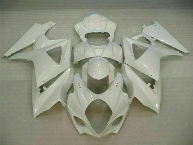 2007-2008 White Suzuki GSXR 1000 K7 Motorcycle Fairing 2007-2008 White Suzuki GSXR 1000 K7 Motorcycle Fairing