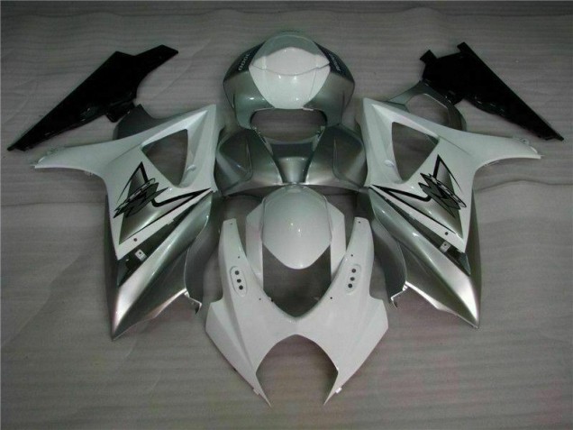 2007-2008 Silver White Suzuki GSXR 1000 K7 Motorbike Fairing 2007-2008 Silver White Suzuki GSXR 1000 K7 Motorbike Fairing