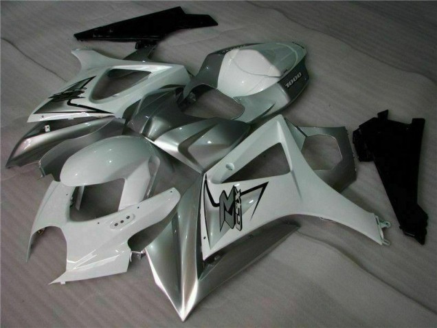 2007-2008 Silver White Suzuki GSXR 1000 K7 Motorbike Fairing 2007-2008 Silver White Suzuki GSXR 1000 K7 Motorbike Fairing