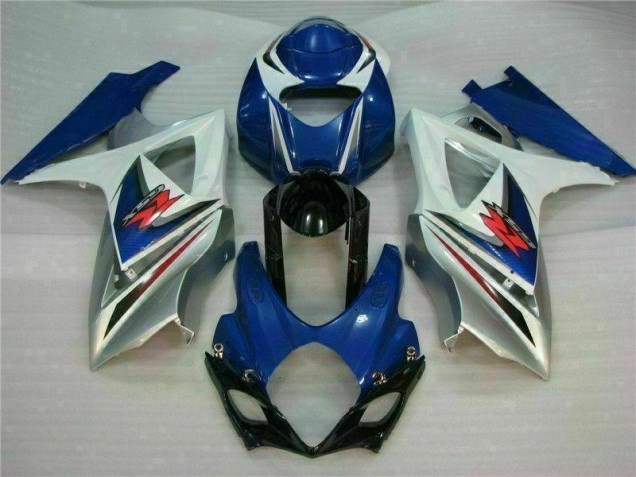 2007-2008 Blue White Suzuki GSXR 1000 K7 Bike Fairings 2007-2008 Blue White Suzuki GSXR 1000 K7 Bike Fairings