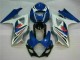 2007-2008 Blue White Suzuki GSXR 1000 K7 Bike Fairings 2007-2008 Blue White Suzuki GSXR 1000 K7 Bike Fairings