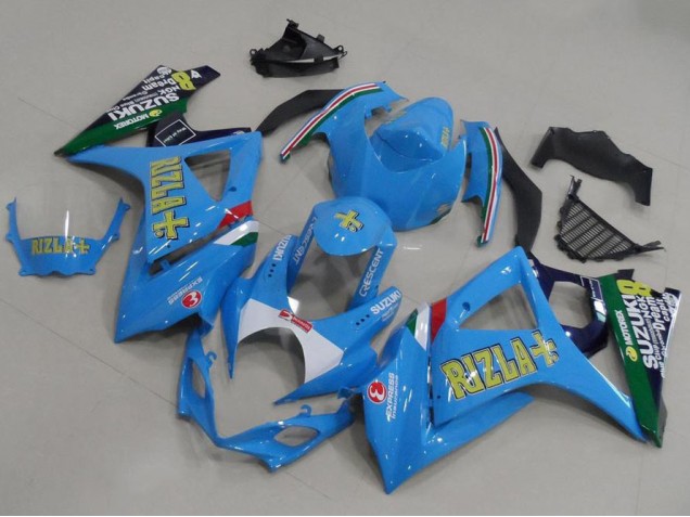 2007-2008 Light Blue Rizla Suzuki GSXR 1000 K7 Motorcycle Fairings Kit 2007-2008 Light Blue Rizla Suzuki GSXR 1000 K7 Motorcycle Fairings Kit