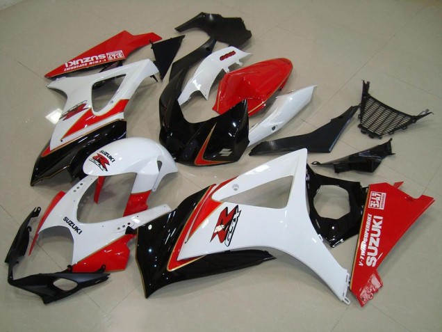 2007-2008 White Red Black Suzuki GSXR 1000 K7 Replacement Motorcycle Fairings 2007-2008 White Red Black Suzuki GSXR 1000 K7 Replacement Motorcycle Fairings