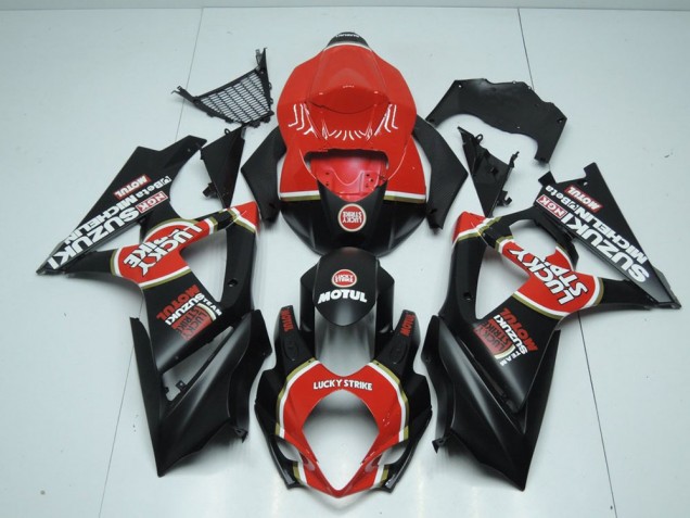 2007-2008 Matte Lucky Strike Suzuki GSXR 1000 K7 Motorcycle Bodywork 2007-2008 Matte Lucky Strike Suzuki GSXR 1000 K7 Motorcycle Bodywork