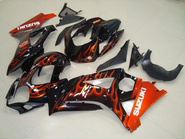 2007-2008 Orange Flame Suzuki GSXR 1000 K7 Motorbike Fairing Kits 2007-2008 Orange Flame Suzuki GSXR 1000 K7 Motorbike Fairing Kits