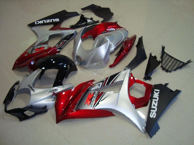 2007-2008 Red Black Silver Suzuki GSXR 1000 K7 Motorcycle Replacement Fairings 2007-2008 Red Black Silver Suzuki GSXR 1000 K7 Motorcycle Replacement Fairings