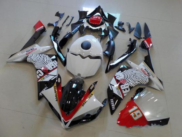 2007-2008 Black White Red Yamaha YZF R1 Motor Fairings 2007-2008 Black White Red Yamaha YZF R1 Motor Fairings