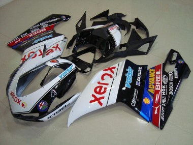 2007-2014 Black Xerox Ducati 848 1098 1198 Motorcycle Replacement Fairings