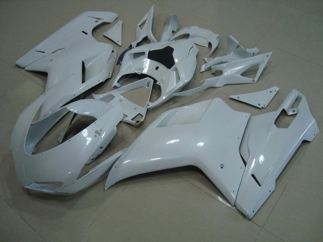 2007-2014 Glossy White Ducati 848 1098 1198 Moto Fairings 2007-2014 Glossy White Ducati 848 1098 1198 Moto Fairings