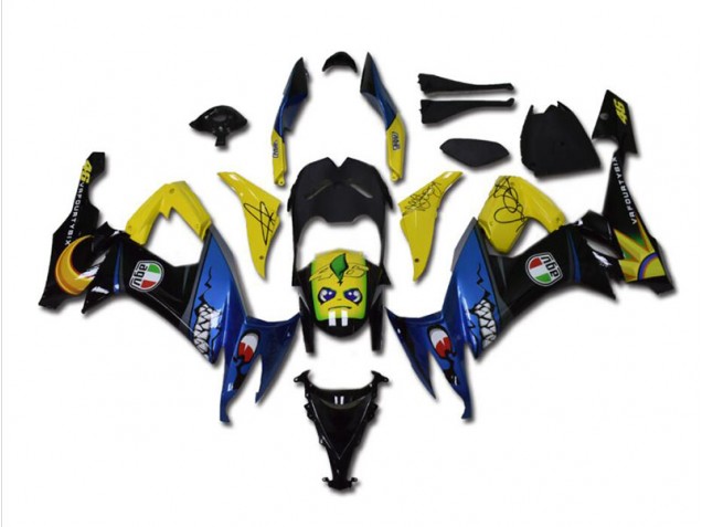 2008-2010 Blue Shark Kawasaki ZX10R Bike Fairings 2008-2010 Blue Shark Kawasaki ZX10R Bike Fairings