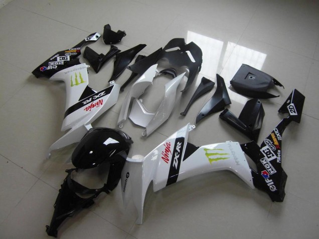 2008-2010 White Monster Kawasaki ZX10R Bike Fairings 2008-2010 White Monster Kawasaki ZX10R Bike Fairings