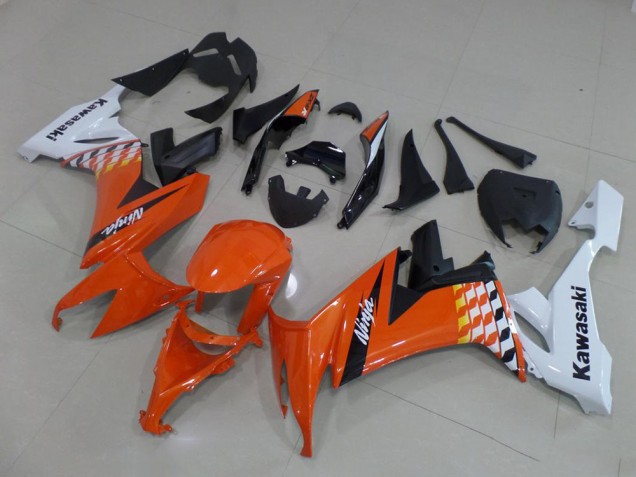 2008-2010 Orange and White Kawasaki ZX10R Motorcycle Bodywork 2008-2010 Orange and White Kawasaki ZX10R Motorcycle Bodywork