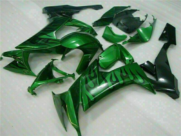 2008-2010 Green Flame Kawasaki ZX10R Bike Fairings 2008-2010 Green Flame Kawasaki ZX10R Bike Fairings
